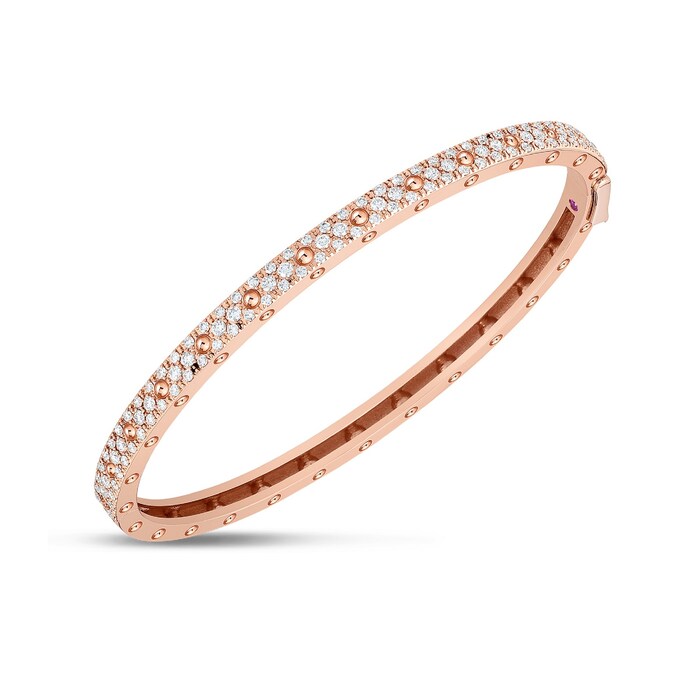 Roberto Coin 18k Rose Gold Symphony Pois Moi Diamond Bangle