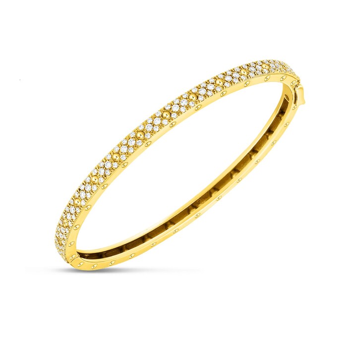 Roberto Coin 18k Yellow Gold Symphony Pois Moi Diamond Bangle