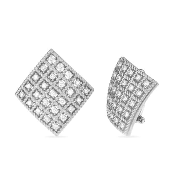 Roberto Coin 18k White Gold Roberto Coin Byzantine Barocco Diamond Earrings