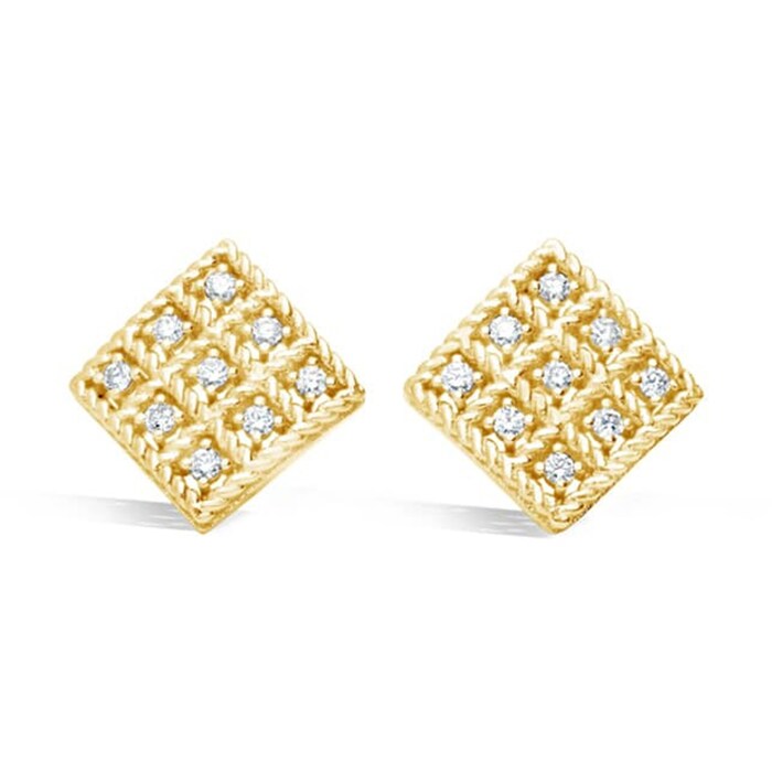 Roberto Coin 18k Yellow Gold Roberto Coin Byzantine Barocco Diamond Earrings