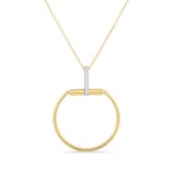 Roberto Coin 18k Yellow and White Gold Classique Parisienne Diamond Necklace