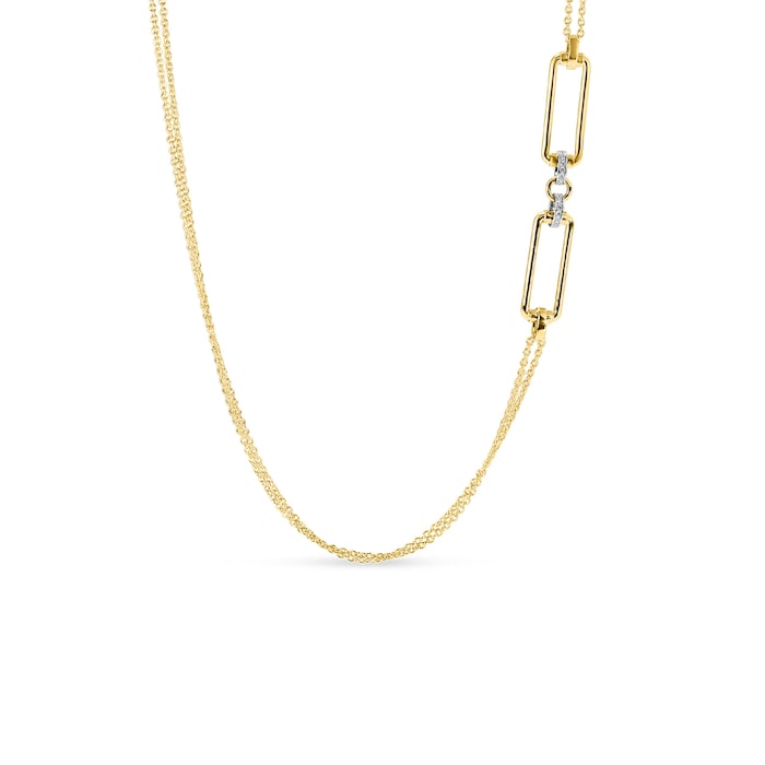 Roberto Coin 18k Yellow Gold Classique Parisienne Diamond Necklace