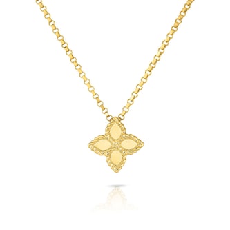 Roberto Coin 18k Yellow Gold Princess Small Flower Pendant Roberto Coin 18k Yellow Gold Princess Small Flower Pendant