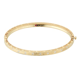 Roberto Coin Princess 18ct Yellow Gold 0.18cttw Diamond Bangle