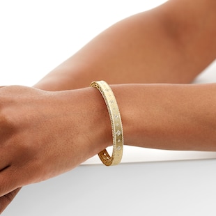 Roberto Coin Venetian Princess 18ct Yellow Gold & 0.50cttw Diamond Bangle