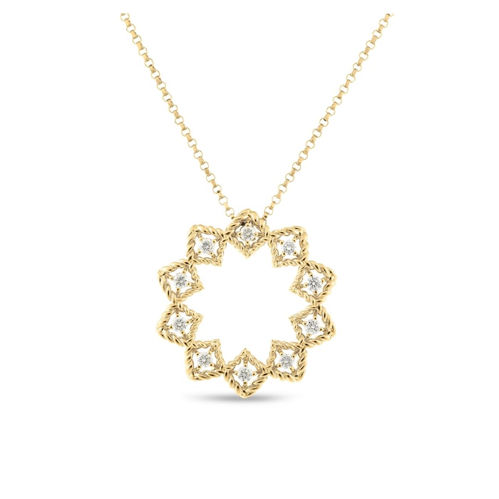 Roberto Coin Roman Barocco 18ct Yellow Gold Diamond Pendant