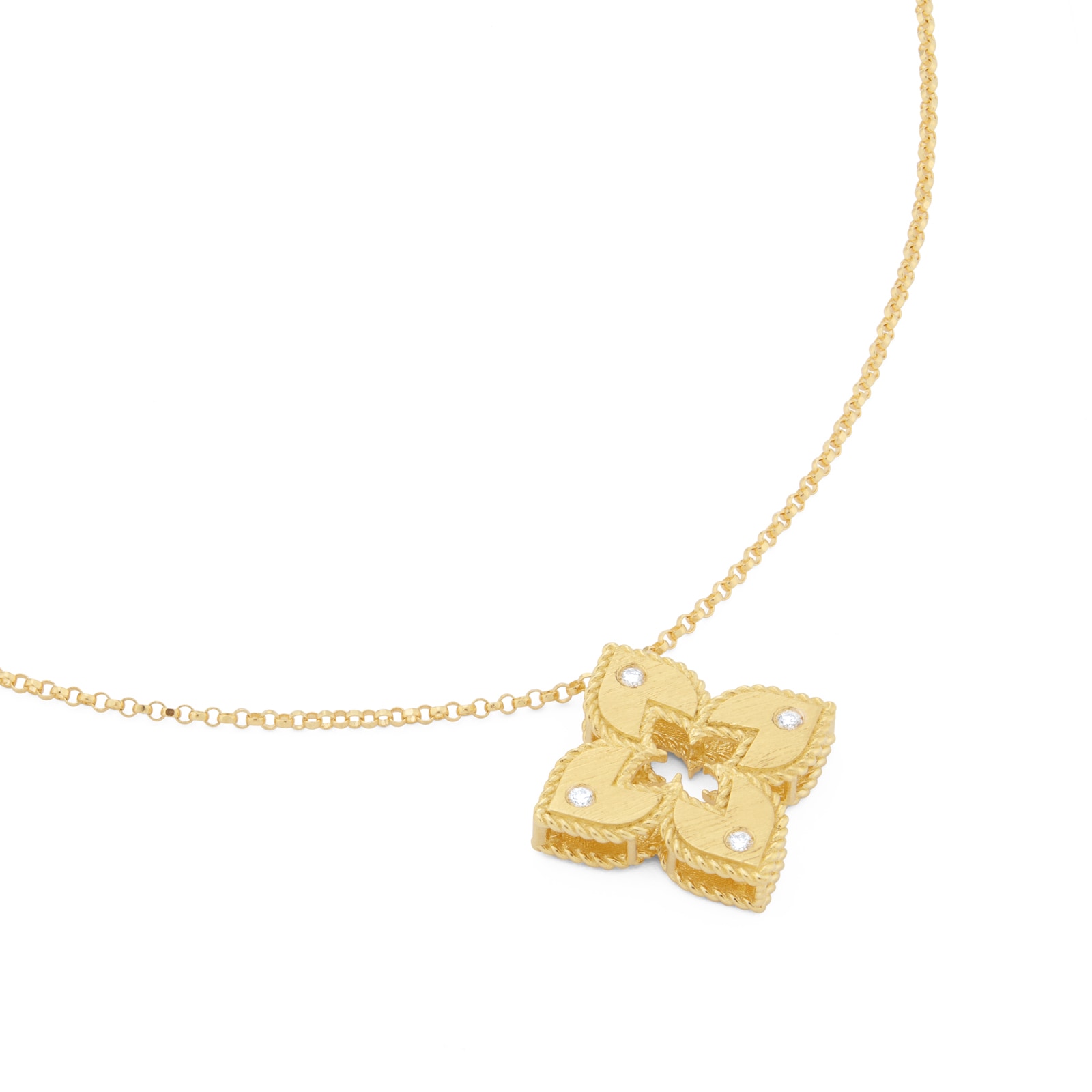 Roberto Coin Venetian Princess 18ct Yellow Gold 0.05ct Diamond Necklace Roberto Coin Venetian Princess 18ct Yellow Gold 0.05ct Diamond Necklace