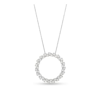 Roberto Coin The Marquesa Collection 18k White Gold 1.58cttw Diamond Swirl Necklace