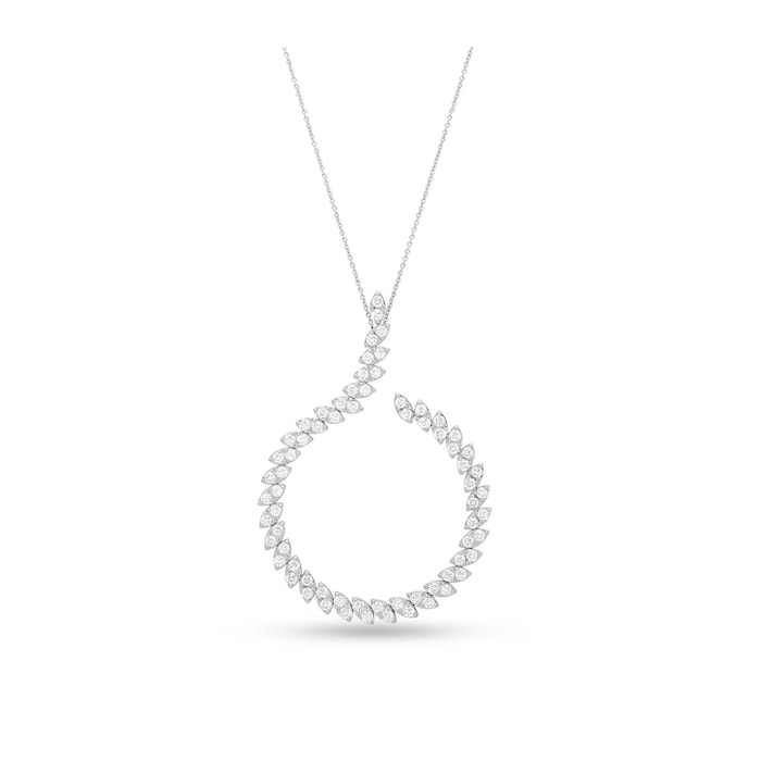 Roberto Coin The Marquesa Collection 18k White Gold 2.80cttw Diamond Necklace