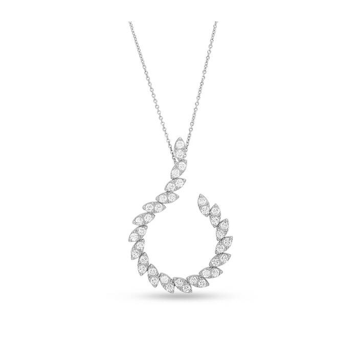 Roberto Coin The Marquesa Collection 18k White Gold 1.14cttw Diamond Necklace