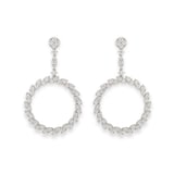 Roberto Coin The Marquesa Collection 18k White Gold 3.85cttw Diamond Swirl Earrings