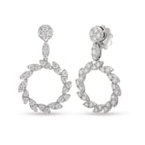 Roberto Coin The Marquesa Collection 18k White Gold 2.04cttw Diamond Small Swirl Earrings
