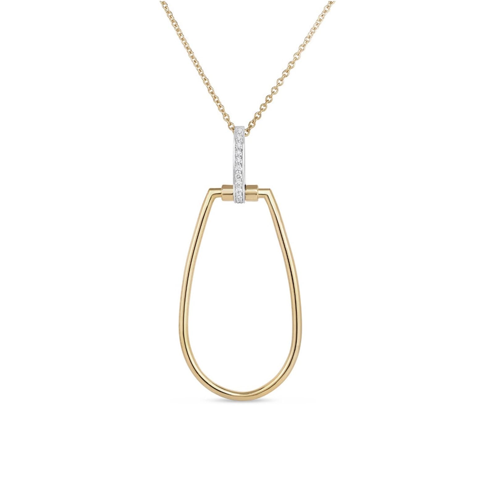 Roberto Coin 18ct Yellow Gold Diamond Classique Parisienne Pendant