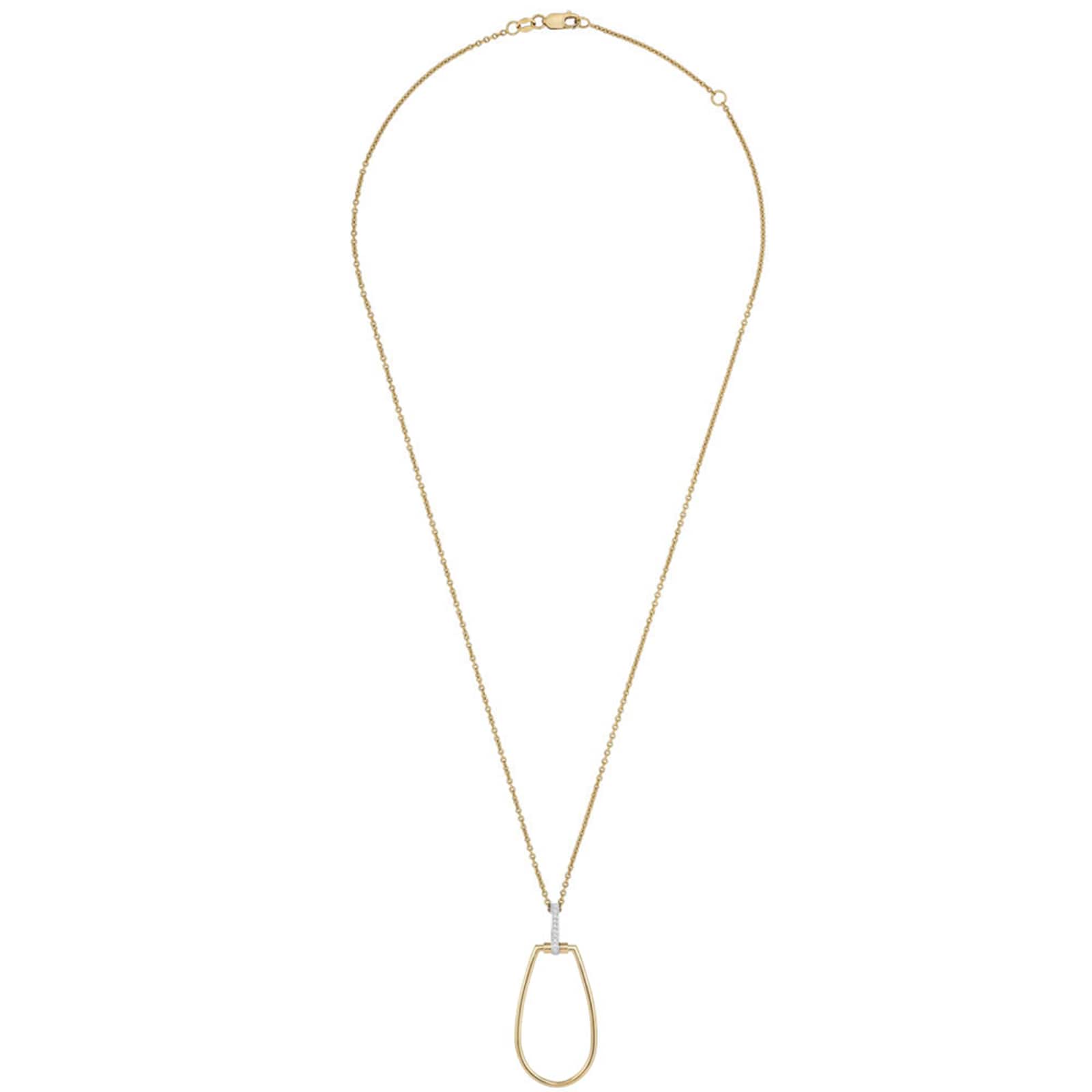 Roberto Coin 18ct Yellow Gold Diamond Classique Parisienne Pendant