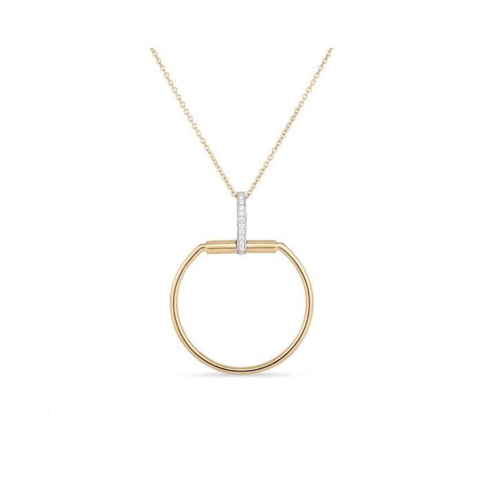 Roberto Coin 18ct Yellow Gold Diamond Classique Parisienne Pendant