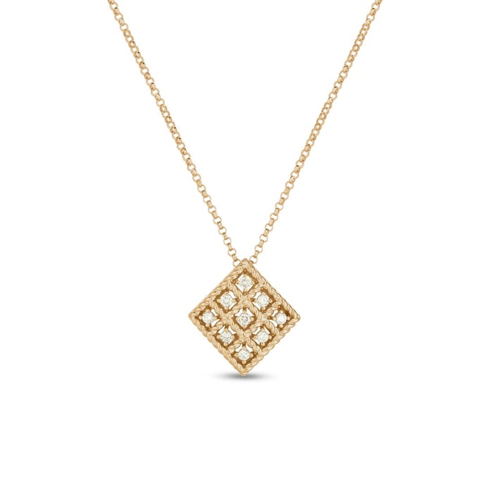 Roberto Coin 18ct Yellow Gold Diamond Roman Barocco Pendant