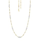 Roberto Coin 18K Yellow Gold Diamonds By The Inch Seven Station Dog Bone Necklace