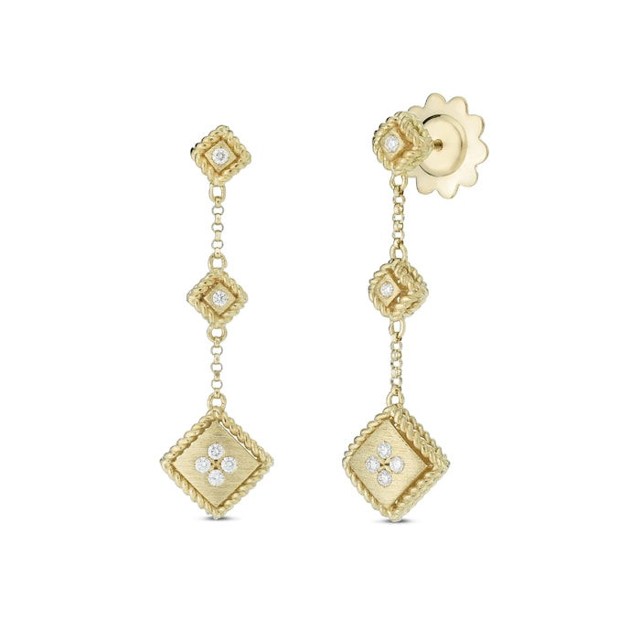 Roberto Coin Palazzo Ducale 18ct Yellow Gold Diamond Drop Earrings