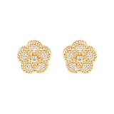Roberto Coin Exclusive Flower 18ct Yellow Gold 0.32cttw Diamond Earrings