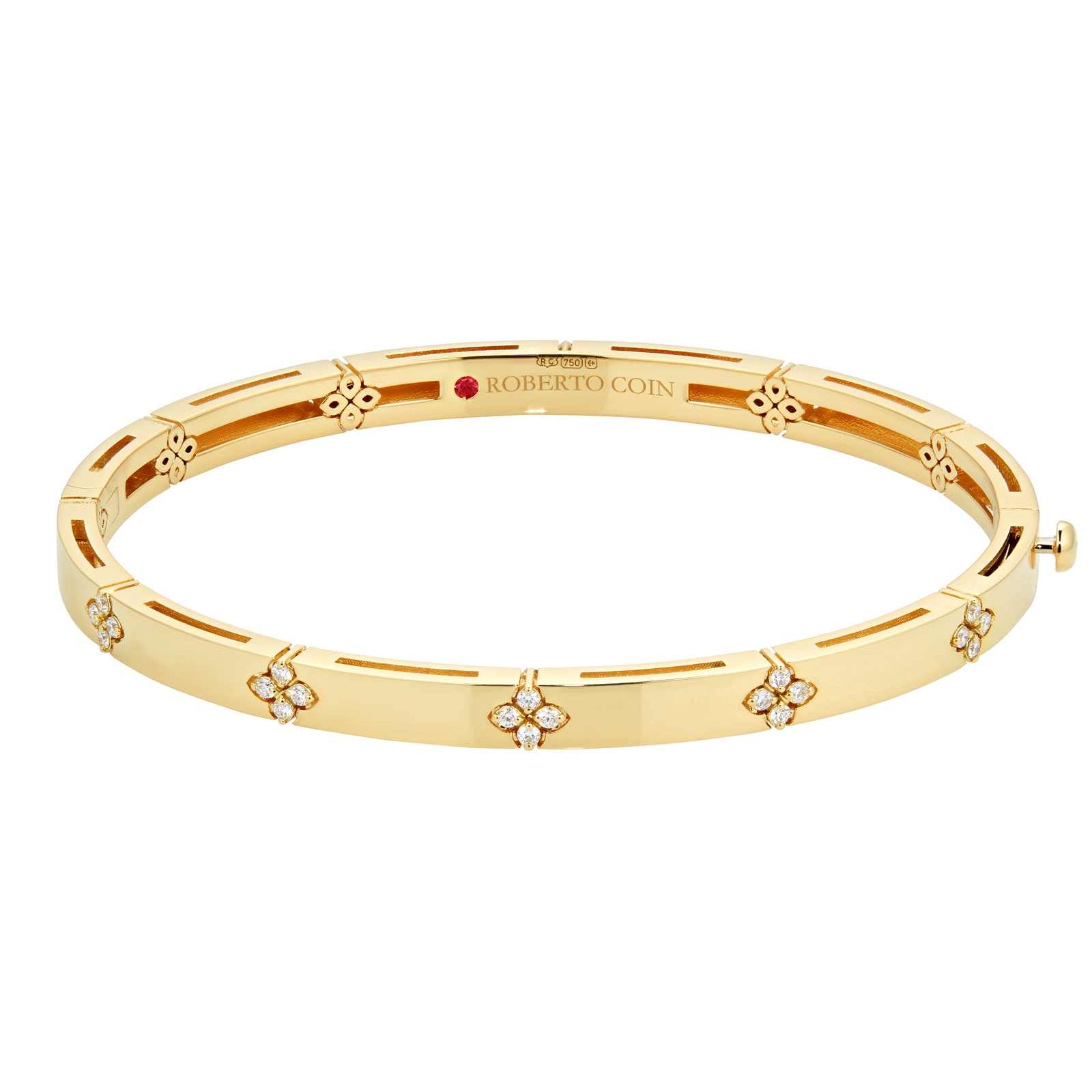 Roberto Coin Love In Verona 18ct Yellow Gold 0.19ct Diamond Bangle Roberto Coin Love In Verona 18ct Yellow Gold 0.19ct Diamond Bangle