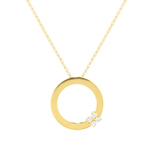 Roberto Coin 18ct Yellow Gold Love in Verona 0.10cttw Diamond Pendant