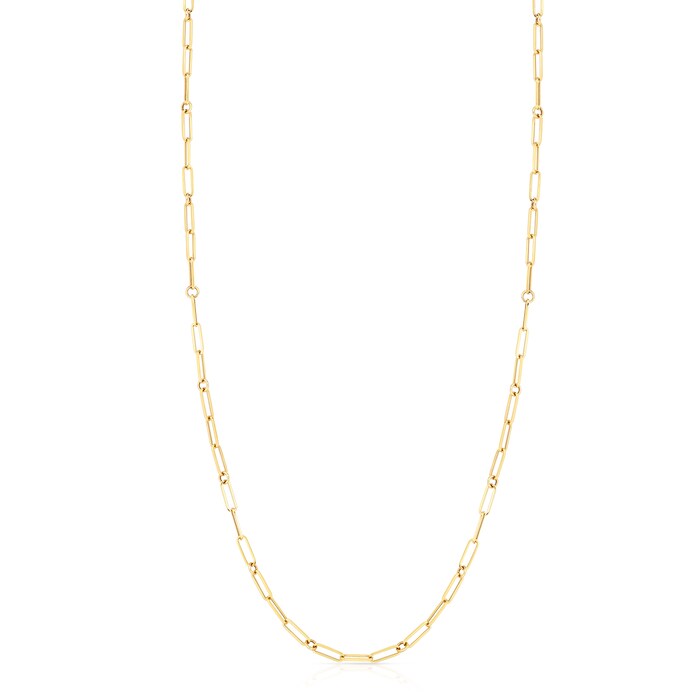 Roberto Coin 18k Yellow Gold Paperclip Layering Chain 17"