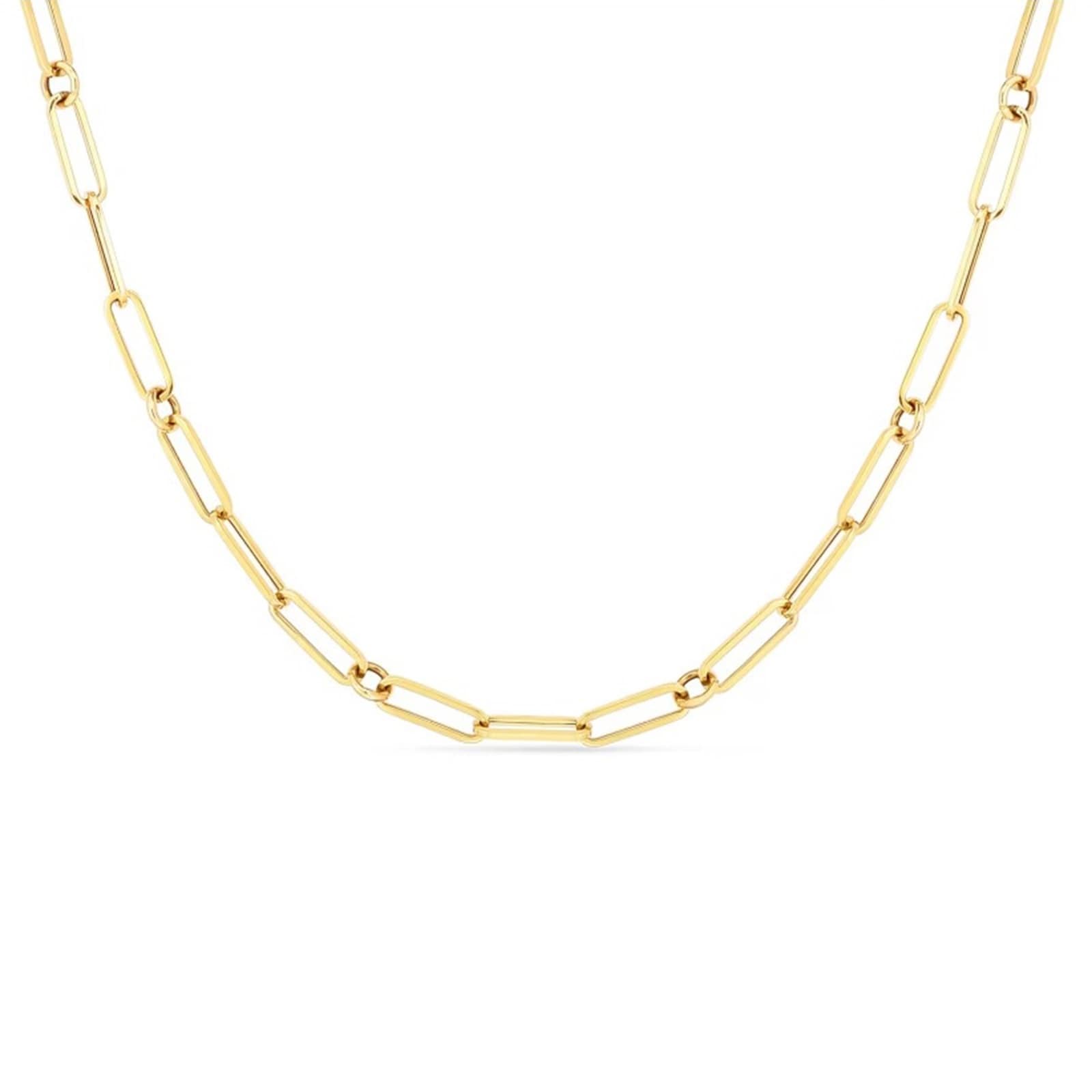 Roberto Coin 18k Yellow Gold Fine Paperclip Chain 22 Inch Roberto Coin 18k Yellow Gold Fine Paperclip Chain 22 Inch