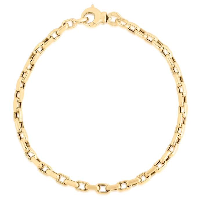 Roberto Coin 18k Yellow Gold Square Link Bracelet 7 Inch 5310136AYLB0