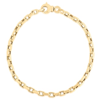 Roberto Coin 18k Yellow Gold Square Link Bracelet 7 Inch Roberto Coin 18k Yellow Gold Square Link Bracelet 7 Inch