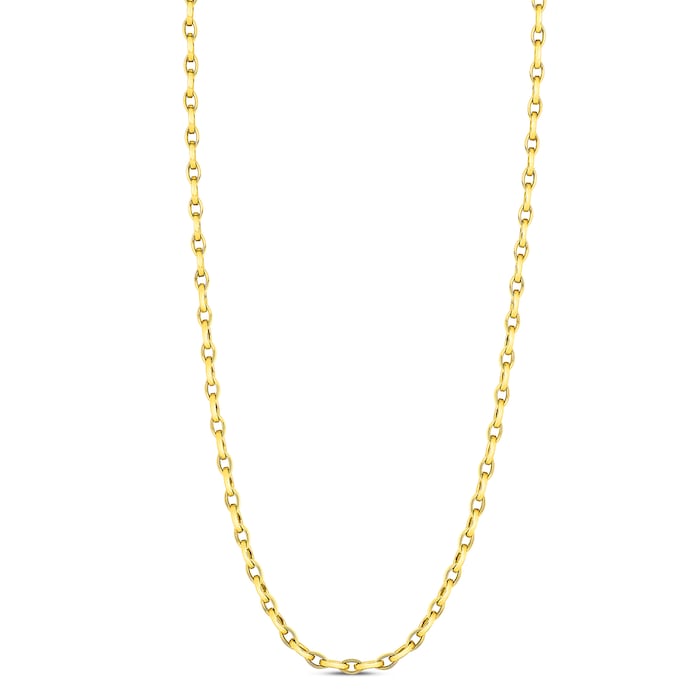 Roberto Coin 18k Yellow Gold Almond Link Chain Necklace 22 Inch