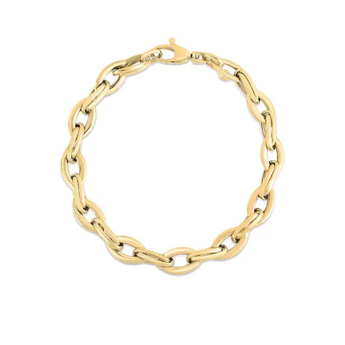 Roberto Coin 18k Yellow Gold Almond Link Bracelet 7"