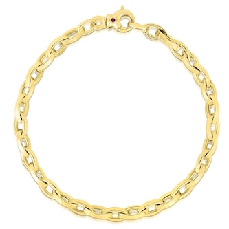 Roberto Coin 18k Yellow Gold Almond Link Bracelet 7"