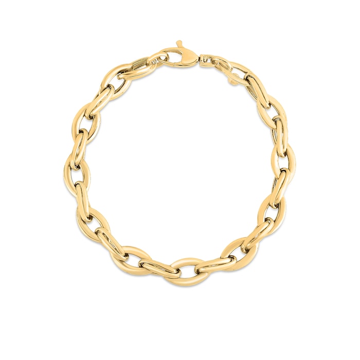 Roberto Coin 18k Yellow Gold Almond Link Bracelet 8"