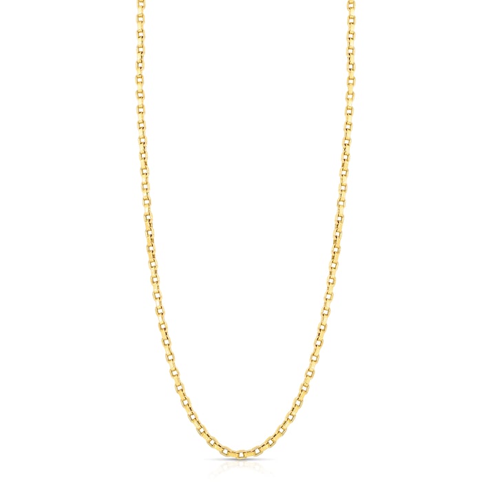 Roberto Coin 18k Yellow Gold Thick Tight Box Link Chain 17"