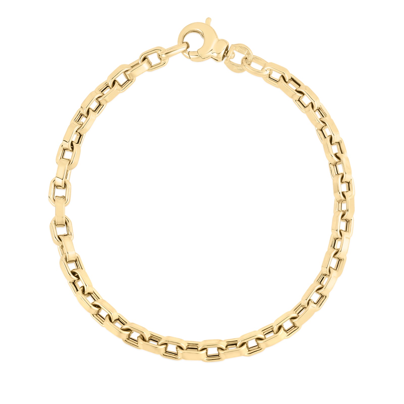 Roberto Coin 18k Yellow Gold Thicker Square Link Bracelet 7 Inch Roberto Coin 18k Yellow Gold Thicker Square Link Bracelet 7 Inch
