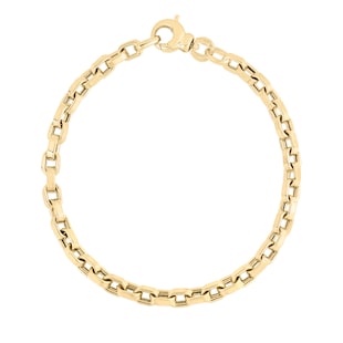 Roberto Coin 18k Yellow Gold Thicker Square Link Bracelet 7 Inch