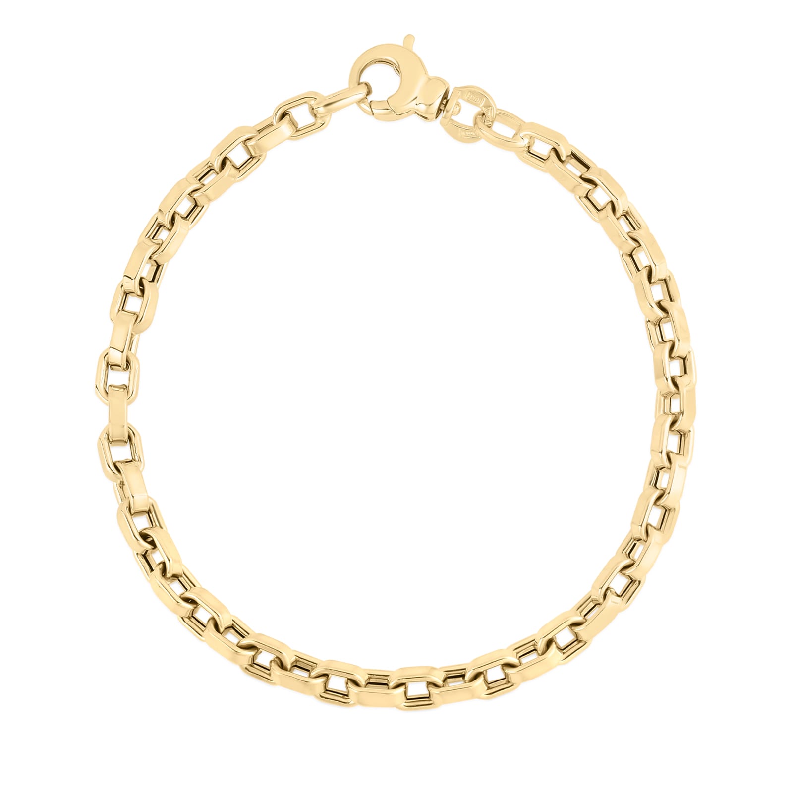 Roberto Coin 18K Yellow Gold Thicker Square Link Bracelet