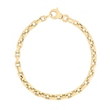 Roberto Coin 18k Yellow Gold Thicker Square Link Bracelet 8 Inch