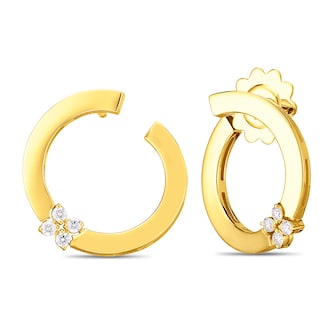 Roberto Coin 18k Yellow Gold 0.15cttw Diamond Love in Verona Stud Earrings Roberto Coin 18k Yellow Gold 0.15cttw Diamond Love in Verona Stud Earrings