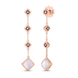Roberto Coin 18k Rose Gold 0.04cttw Diamond and Mother of Pearl Palazzo Ducale Drop Earrings