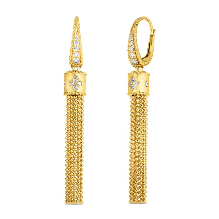 Roberto Coin 18k Yellow Gold 0.40cttw Diamond Tassel Drop Earrings