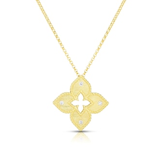 Roberto Coin 18k Yellow Gold 0.06cttw Diamond Petite Venetian Princess Necklace 42-45cm Roberto Coin 18k Yellow Gold 0.06cttw Diamond Petite Venetian Princess Necklace 42-45cm