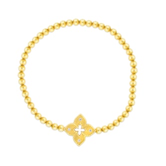 Roberto Coin 18k Yellow Gold 0.03cttw Diamond Petite Stretchy Bracelet Roberto Coin 18k Yellow Gold 0.03cttw Diamond Petite Stretchy Bracelet