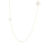 Roberto Coin 18k Yellow Gold 0.10cttw Diamond and Mother of Pearl Venetian Princess Necklace