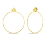 Roberto Coin 18k Yellow Gold 0.05cttw Diamond Venetian Princess Petite Large Hoop Earrings