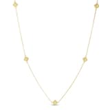 Roberto Coin 18k Yellow Gold 0.06cttw Diamond Palazzo Ducale 5 Station Necklace