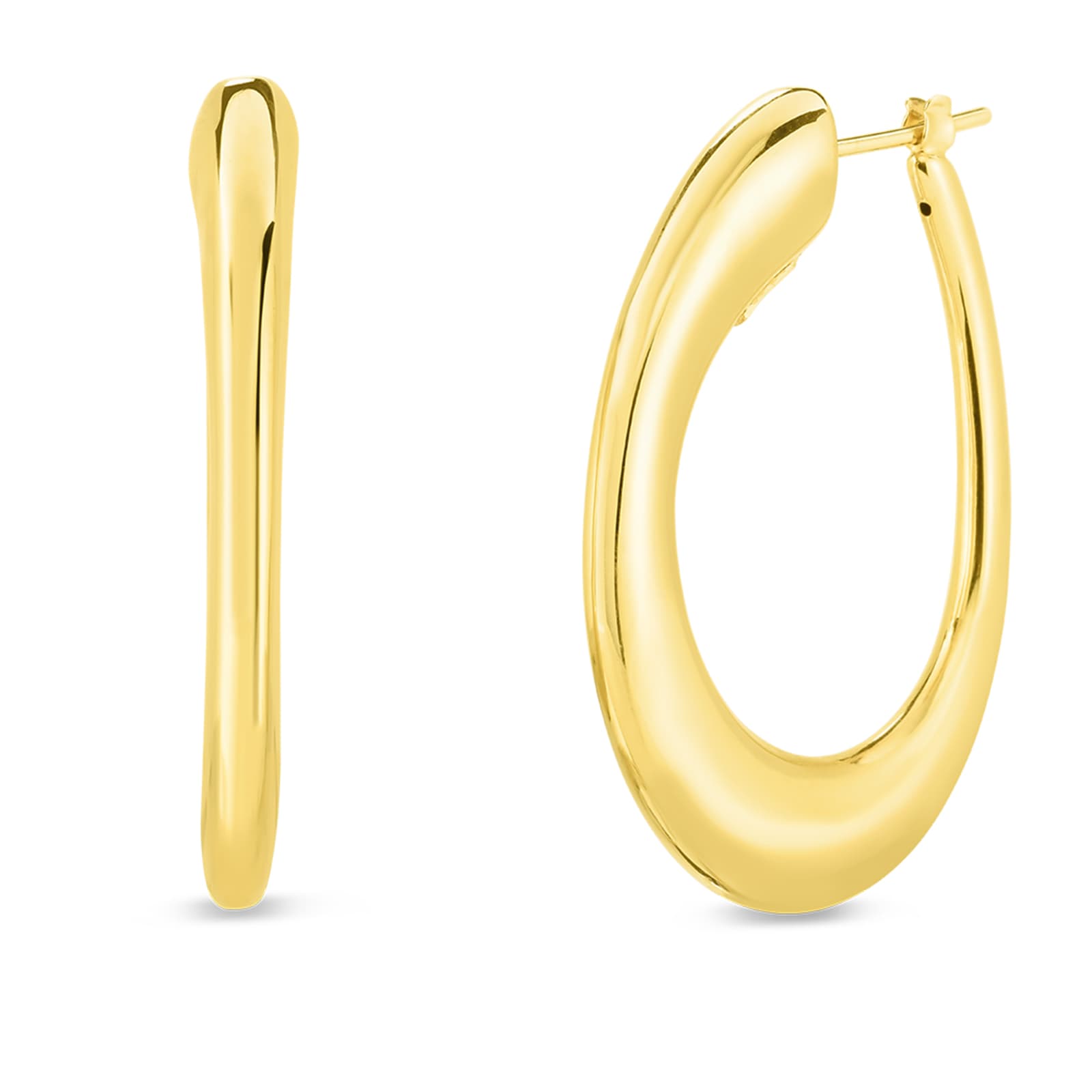 Roberto coin gold hot sale hoop earrings