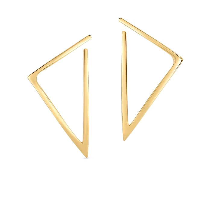 Roberto Coin 18k Yellow Gold Bold Triangle Hoop Earrings