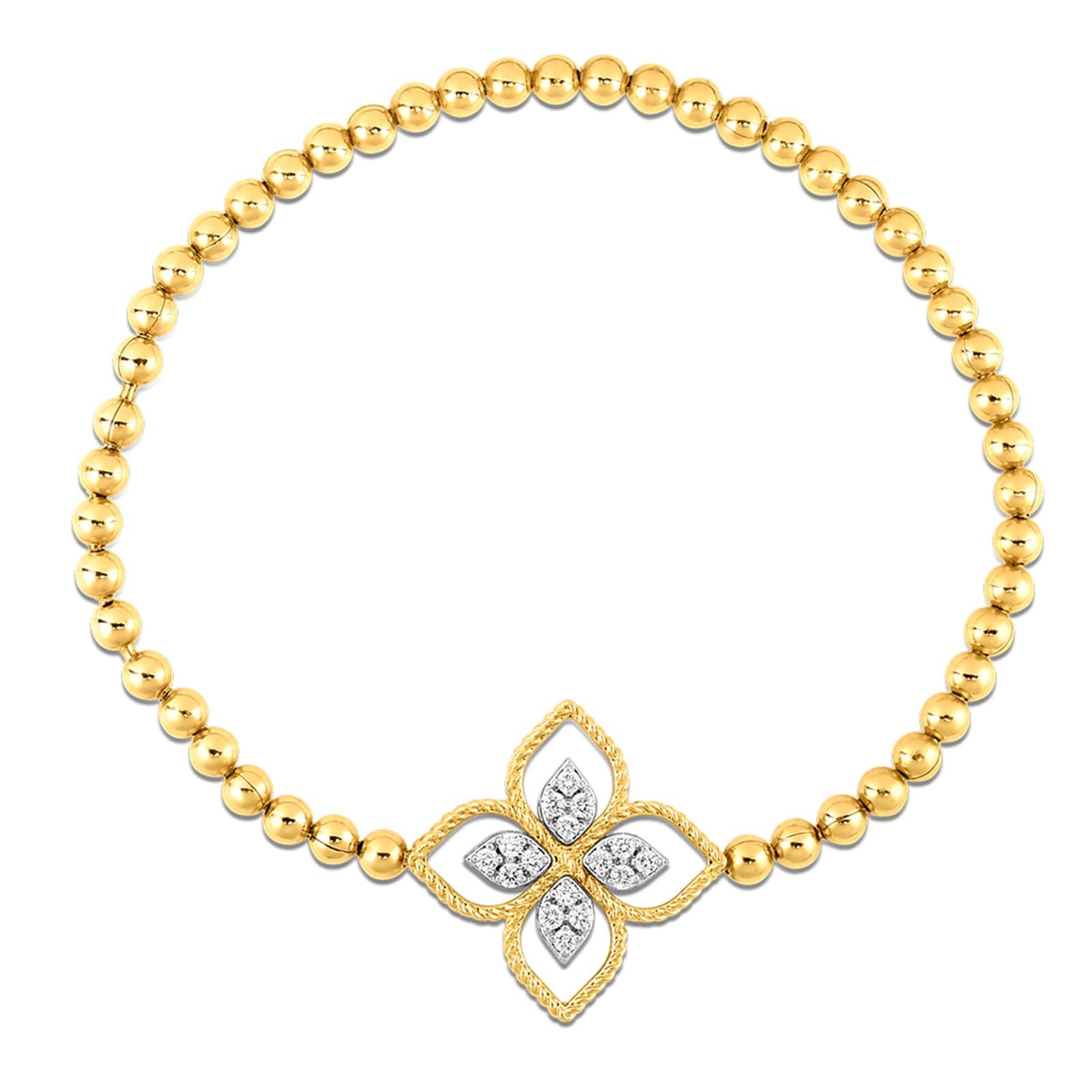Roberto Coin 18k Yellow Gold 0.16cttw Diamond Principessa Petite Bracelet Roberto Coin 18k Yellow Gold 0.16cttw Diamond Principessa Petite Bracelet