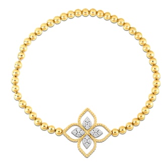 Roberto Coin 18k Yellow Gold 0.16cttw Diamond Principessa Petite Bracelet Roberto Coin 18k Yellow Gold 0.16cttw Diamond Principessa Petite Bracelet